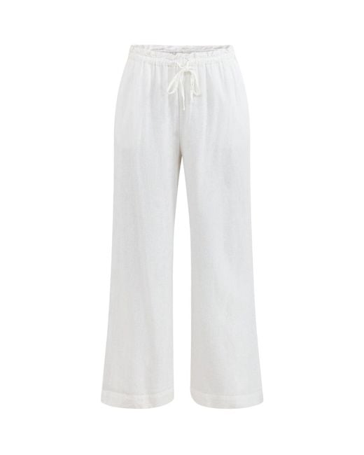 Nobody's Child White Fosse Wide Leg Trousers