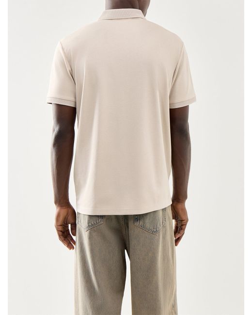 SELECTED Natural Fave Zip Short Sleeves Polo T-Shirt for men
