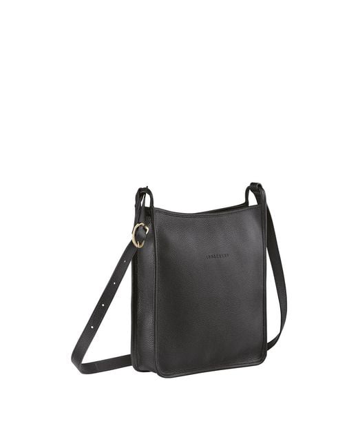 Longchamp Black Women's Le Foulonné M Crossbody Bag