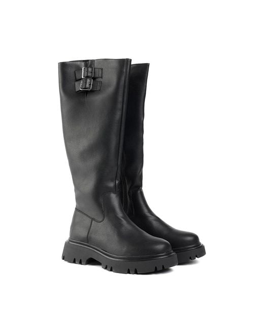 V.Gan Black Bram Vegan Knee-High Boots