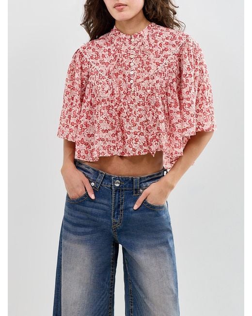 Isabel Marant Red Veelia-Ge Blouse