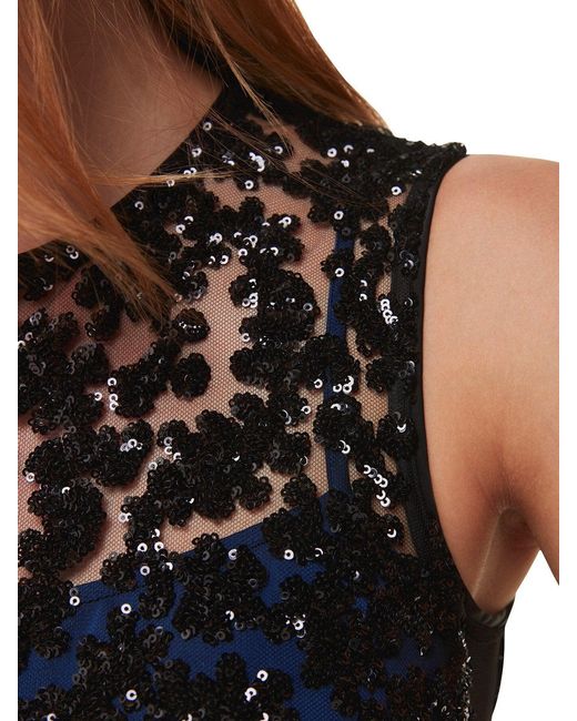 Whistles Black Women's Floral Sequin Lyra Dress
