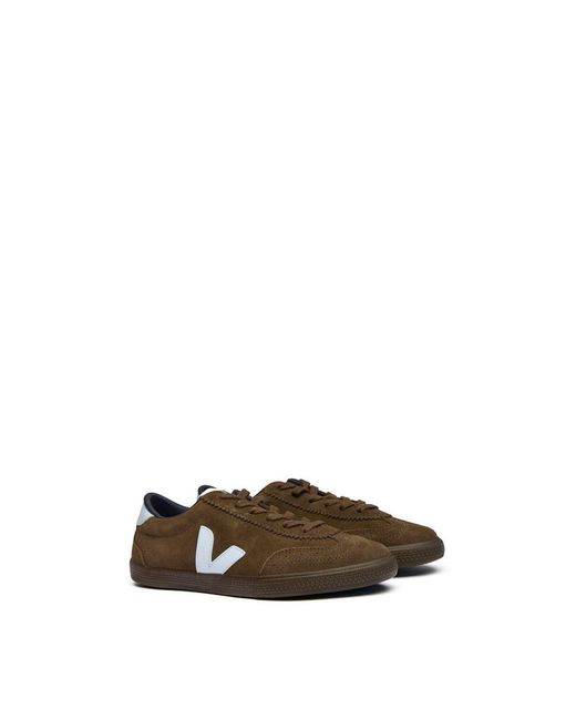 Veja Brown Volley Suede Trainers