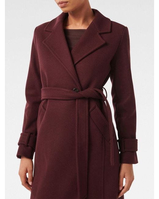 Forever New Red Bella Wrap Coat
