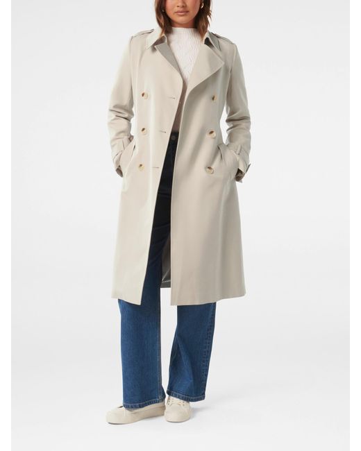 Forever New White Women's maggie Fashion Trench Coat