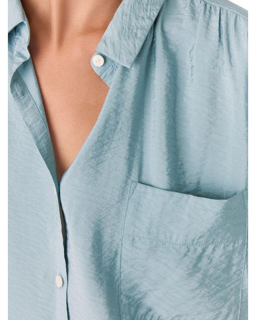 Whistles Blue Nicola Button Through Shirt