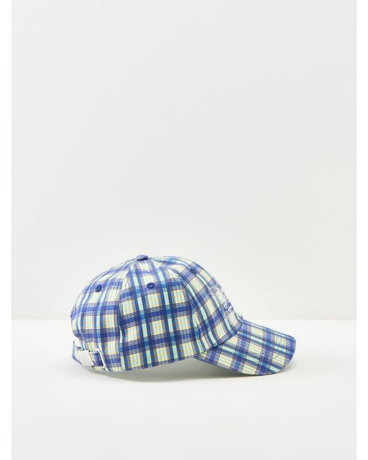 Damson Madder Blue Check Cap
