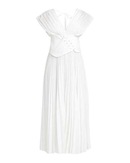 Acler White Women's Airlie Midi Dress