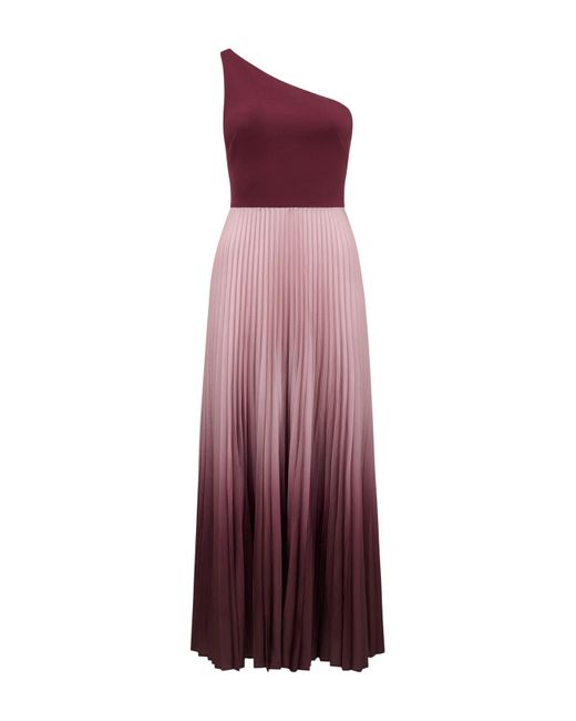 Forever New Purple Olena One Shoulder Pleated Midi Dress