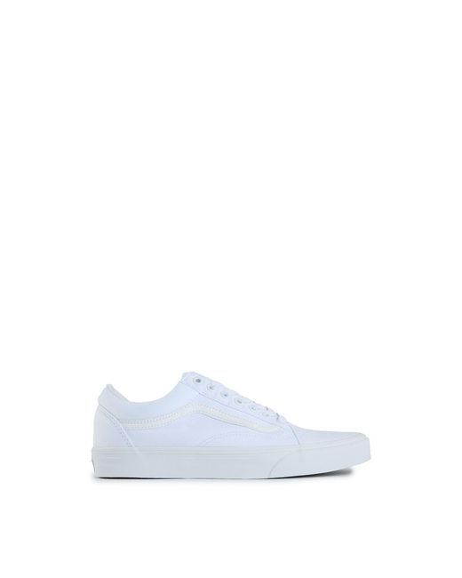 V.Gan White Old Skool Canvas Trainers for men