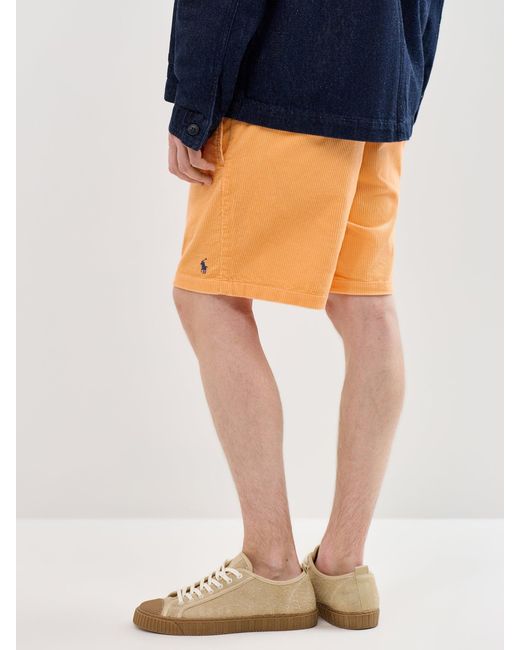 Polo Ralph Lauren Orange Corduroy Shorts for men