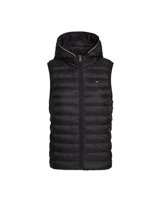 Tommy Hilfiger Black Down-Filled Quilted Vest