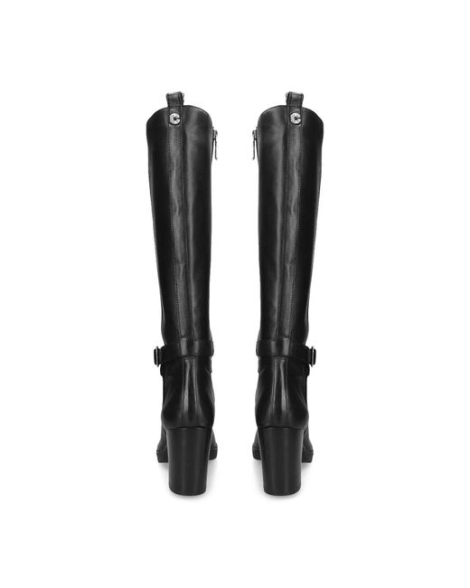 Carvela Kurt Geiger Black Women's Silver 2 Knee High