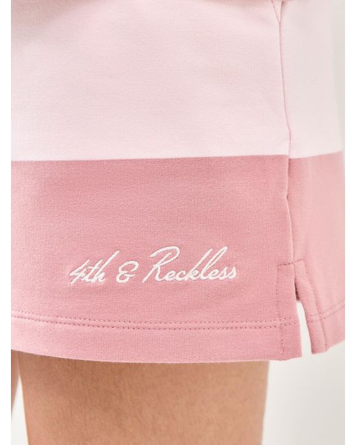 4th & Reckless Pink Hailey Sweat Shorts Multi