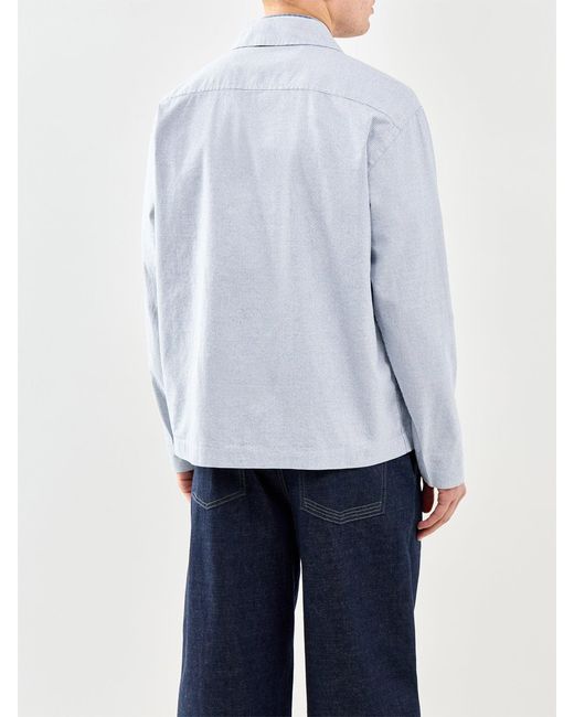 SELECTED Blue Zip Overshirt for men