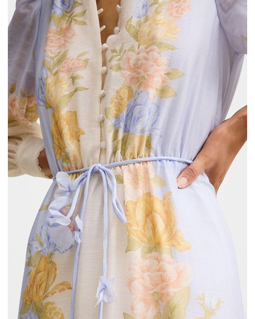 Forever New White Christina Printed Midi Dress