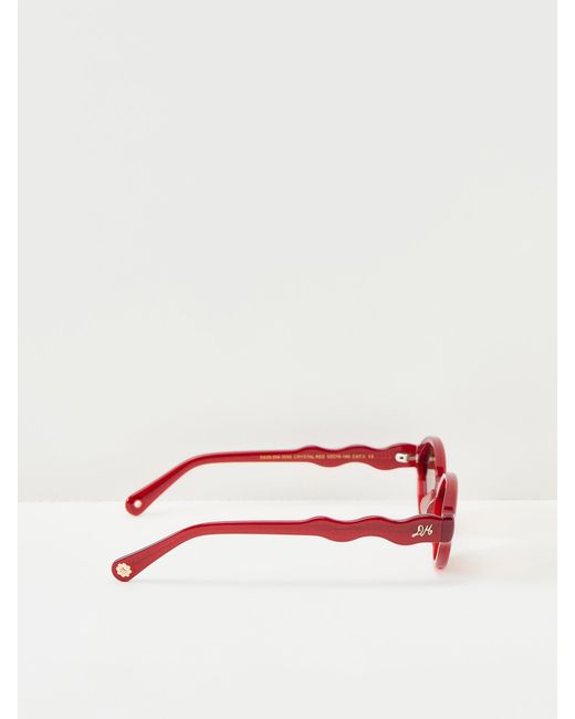 Damson Madder Pink Wave Temple Sunglasses