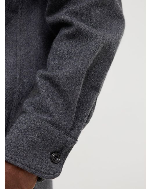 Hartford Gray Percey Washable Mix Overshirt for men