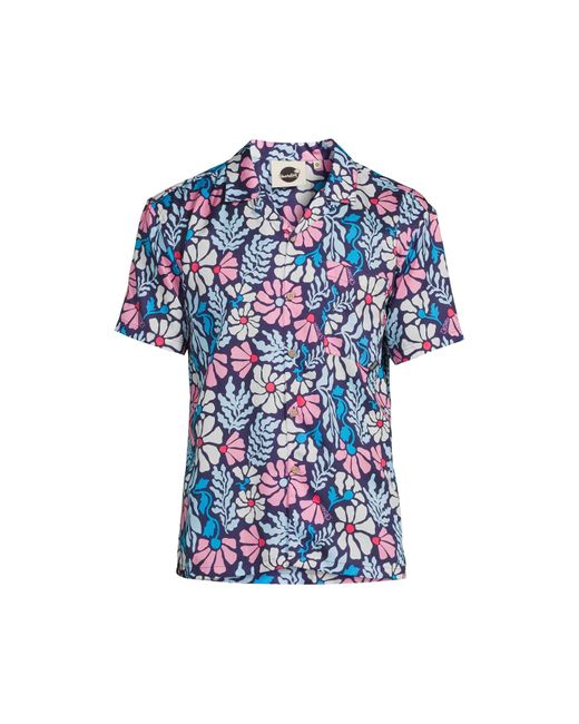 Boardies Blue Men's Mellow Floral Short Sleeve Shirt for men