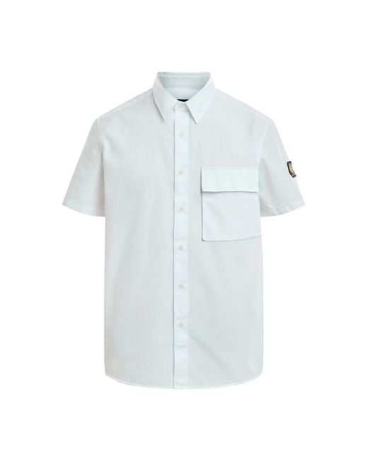 Belstaff Blue Men's Scale Short Sleeve Shirt for men