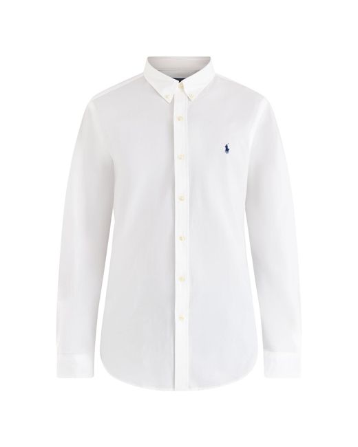 Polo Ralph Lauren White Slim Fit Stretch Poplin Shirt for men