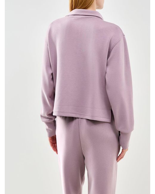 Sweaty Betty Pink Sand Wash Half Zip Crop Sweatshirt