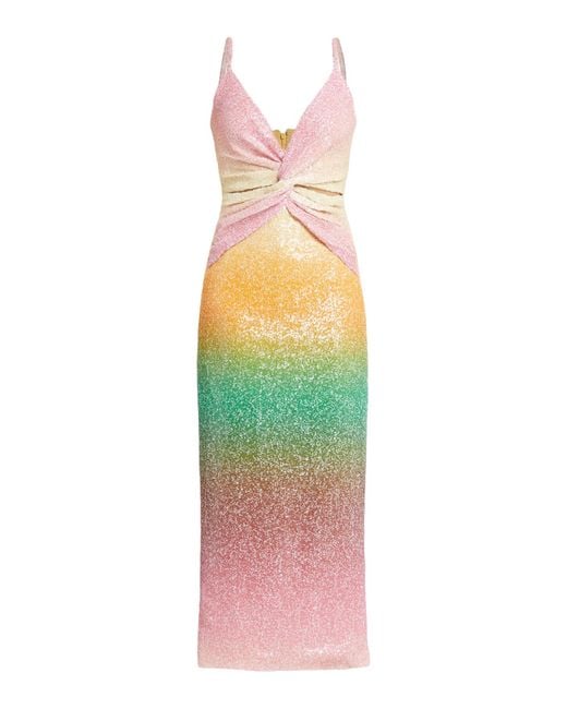 Costarellos Multicolor Women's Melliora Sleeveless Sequin Ombre Dress