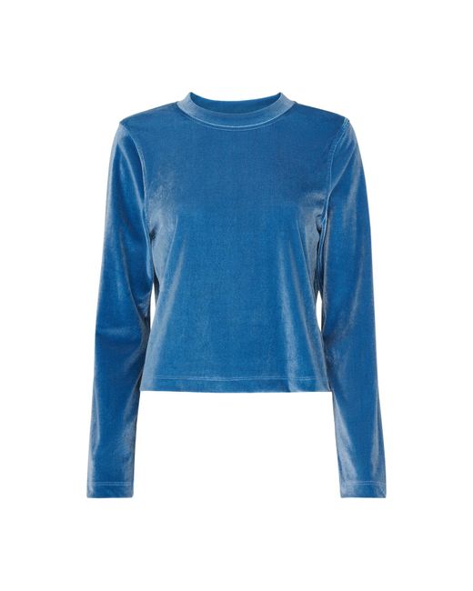 Whistles Blue Women's Olivia Velvet Top