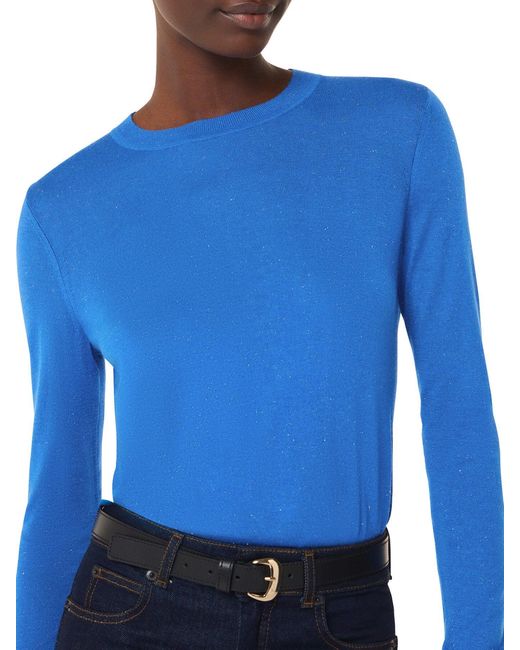 Whistles Blue Women's Annie Sparkle Crew Neck