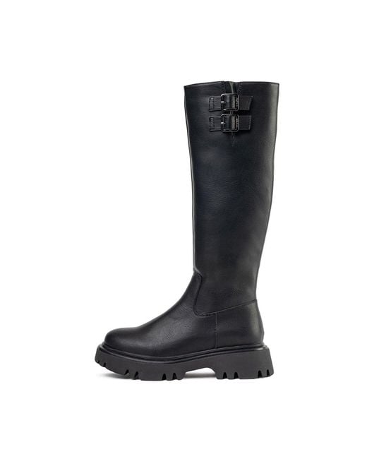 V.Gan Black Bram Vegan Knee-High Boots