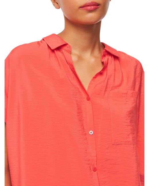 Whistles Red Women's Nicola Button Through Shirt
