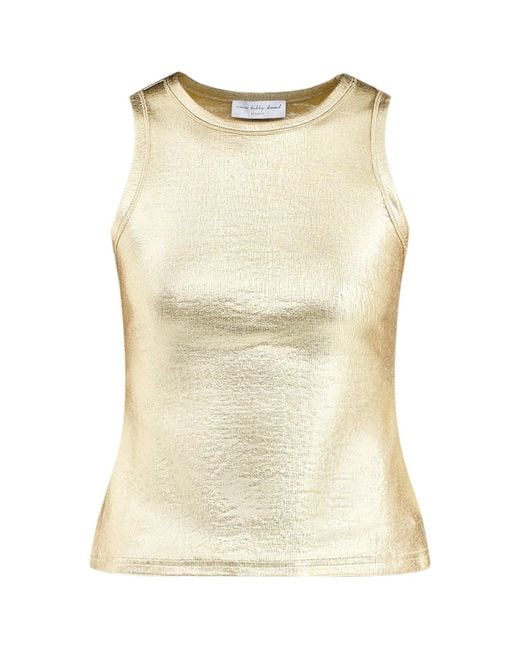 Never Fully Dressed Natural Metallic -Blend Tank Top