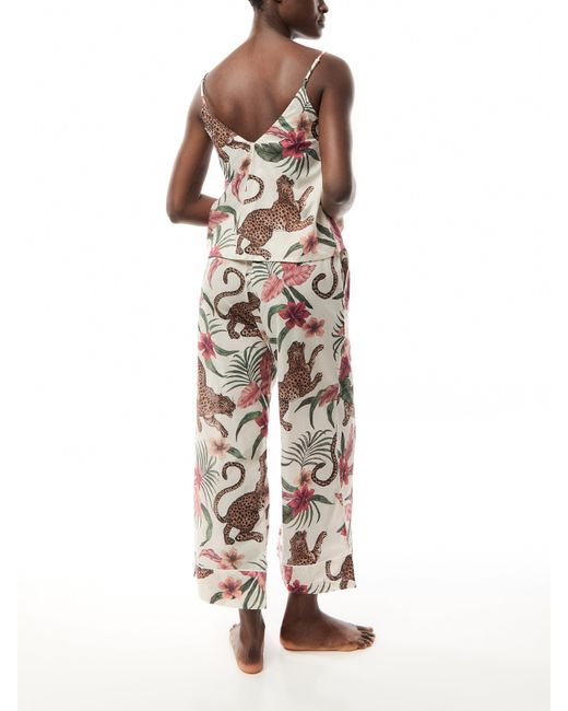 Desmond & Dempsey White Soleia Cami And Wide Leg Set