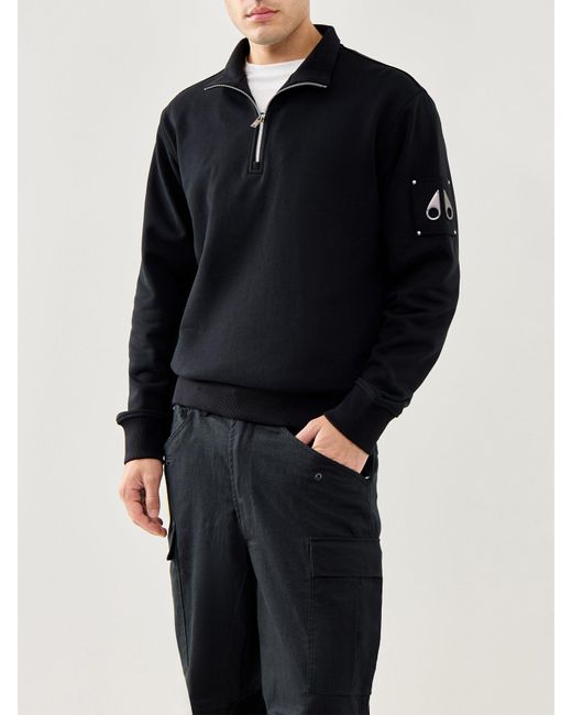 Moose Knuckles Blue Hartsfield 1/4 Zip for men