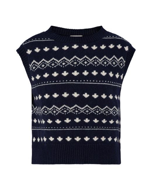 Weekend by Maxmara Blue Virgin Savana Knitted Waistcoat