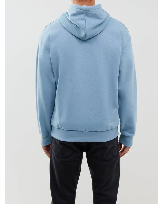 Lacoste Blue Classic Blend Overhead Hoodie for men