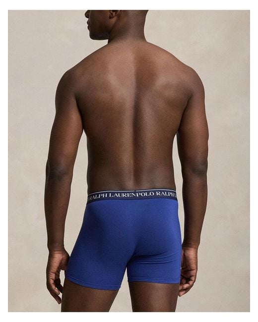 Polo Ralph Lauren Blue Three Pack Boxer Briefs Multi for men