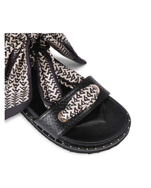 Carvela Kurt Geiger Black Sorrento Scarf Sandal