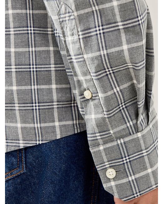 Barbour Gray Bramham Checked Tailored Shirt for men