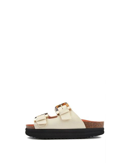 V.Gan White Vegan Plum Footbed Tortoiseshell Sandals