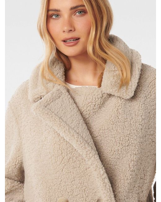 Forever New Natural Analise Borg Jacket