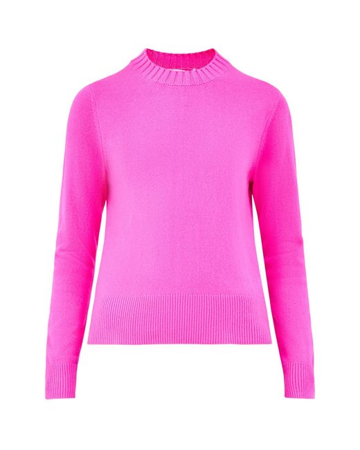 Chinti & Parker Pink Cropped Sporty Sweater