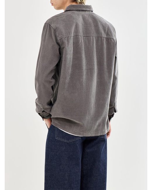 Only & Sons Gray Alp Cord Shirt Jacket for men