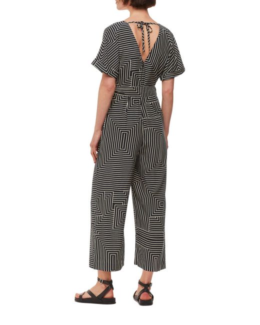 Whistles Gray Women's Angled Stripe Jumpsuit