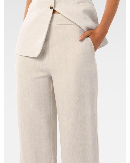 Forever New White Martha Wide Leg Pants