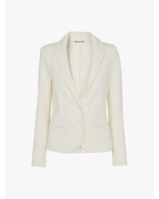 Whistles White Women's Slim Jersey Jacket