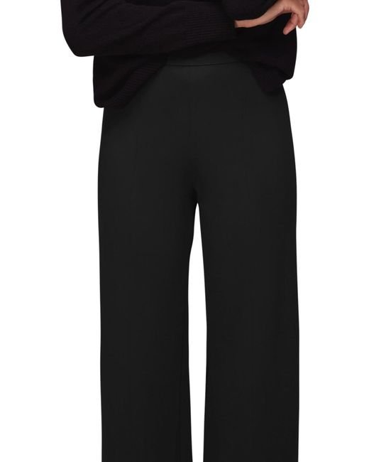 Whistles Black Camilla Wide Leg Trouser