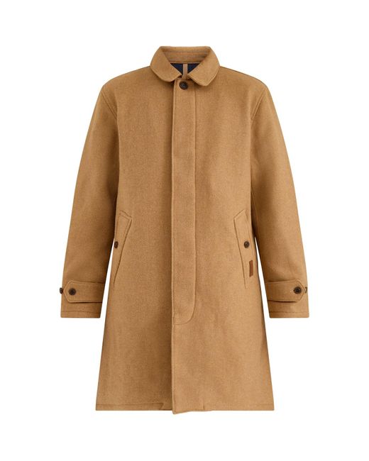 Polo Ralph Lauren Brown Twill Walking Coat Cafe Cream for men