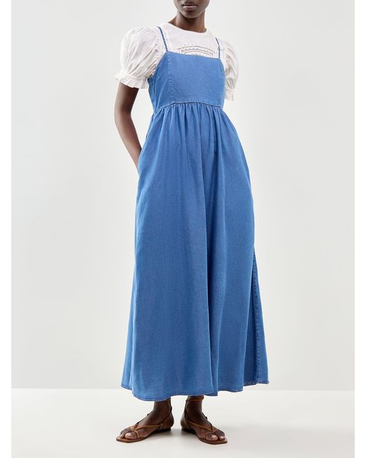 SELECTED Blue Janna Sleeveless Ankle Dress