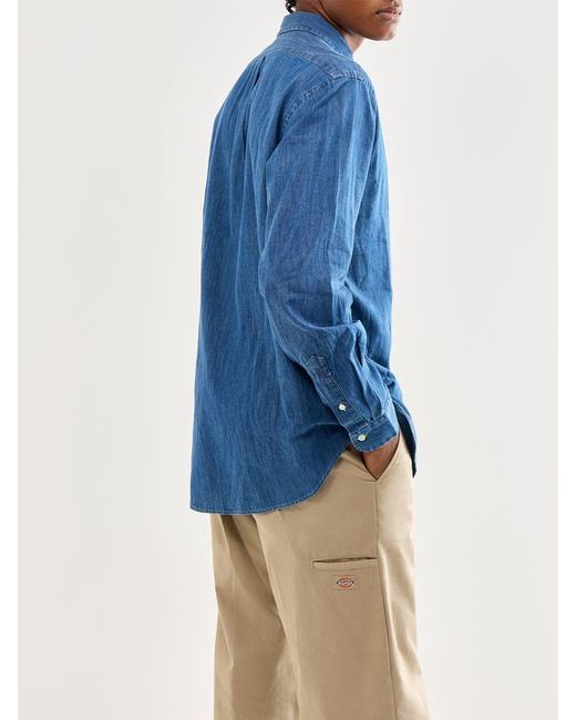 Polo Ralph Lauren Blue Button Down Denim Shirt for men